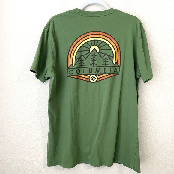 Columbia Shirt Mens Size XL Green Graphic Tee Cotton - Picture 2 of 6